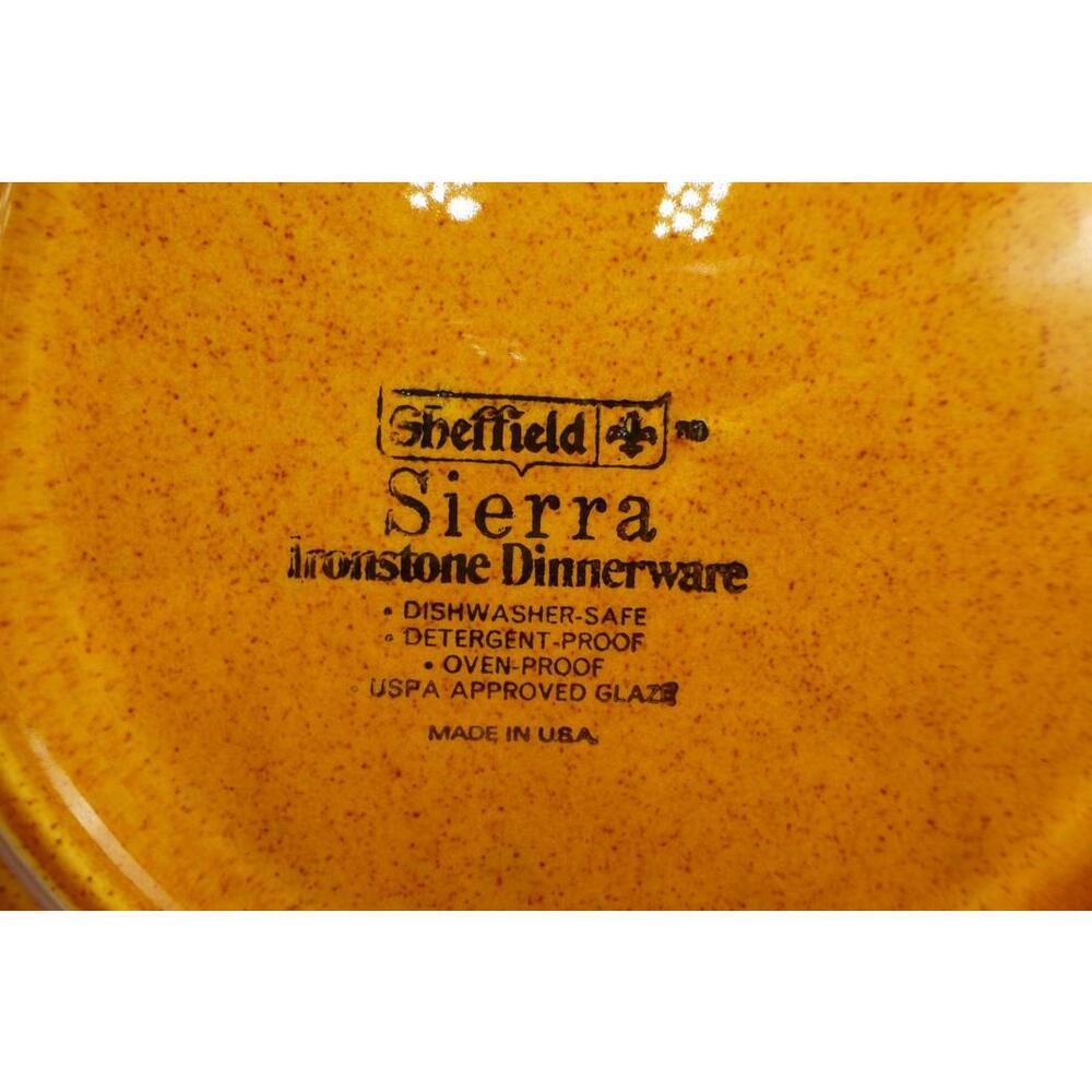 Vintage Sheffield Sierra Ironstone Dinner Plate 10.5" Brown Gold Speckled H2 - Picture 4 of 7